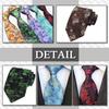 CHROME CRANE (Chrome Crane) Necktie, Floral Pattern, Solid Color, Suitable for Suits, Business, Casual, Stylish, Men's NR007 (Green 279)
