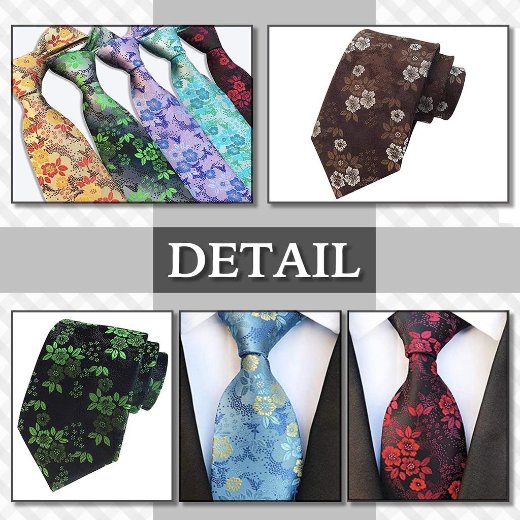 CHROME CRANE (Chrome Crane) Necktie, Floral Pattern, Solid Color, Suitable for Suits, Business, Casual, Stylish, Men's NR007 (Green 279)
