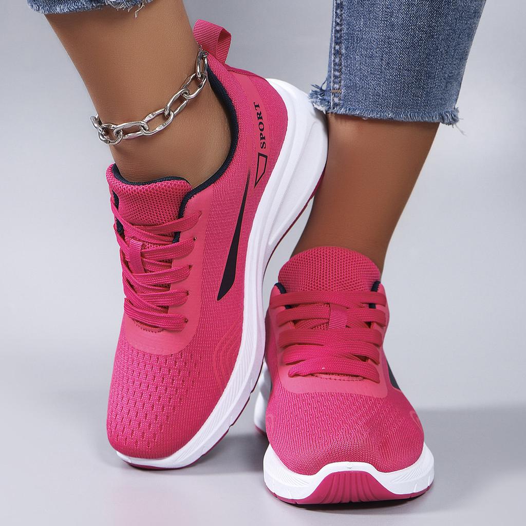 Jarní nová dámská sportovní obuv, módní, prodyšná, lehká, protiskluzová, odolná proti opotřebení, ležérní sportovní obuv, plochá obuv