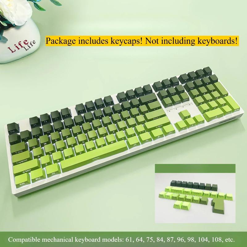 2025 Good Gradient Keycaps Side Printed Shine Through PBT Double Shot OEM Profile for MX Switches Gaming Keyboard 130+key Caps