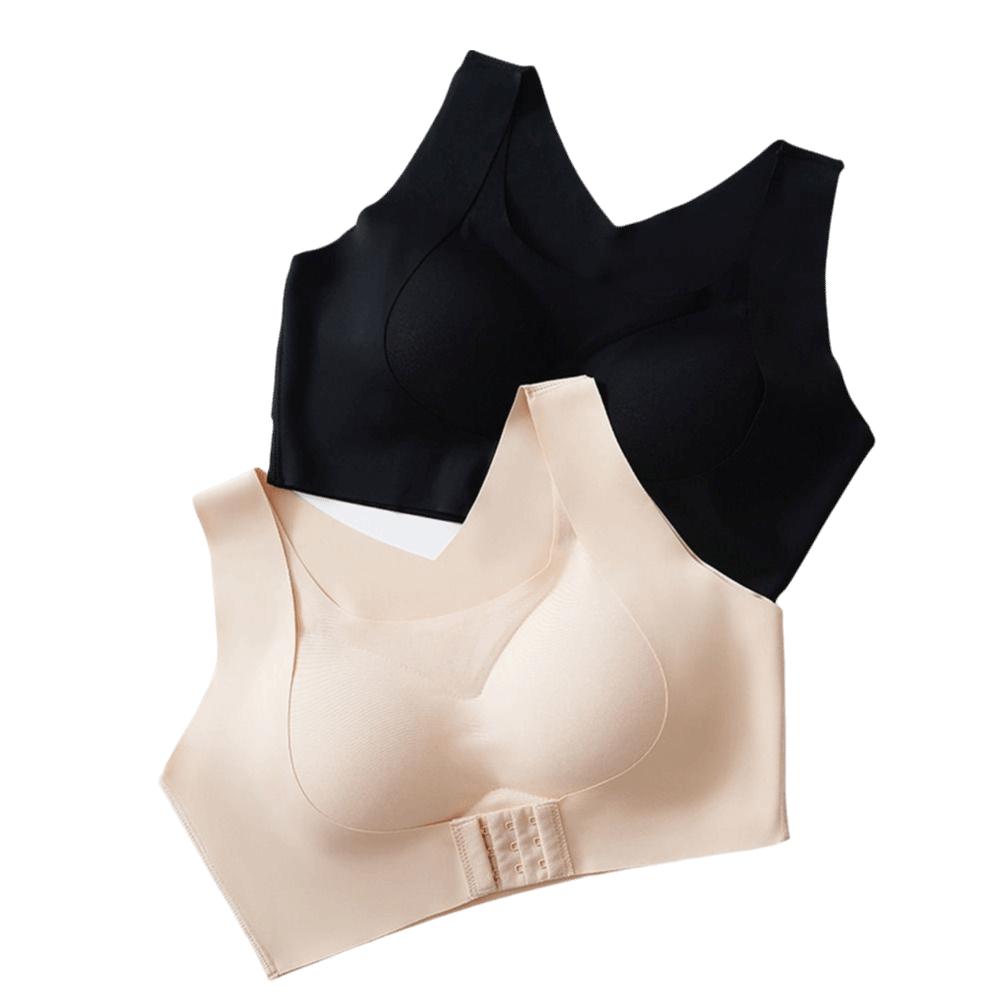 Vest Front Closure Posture Corrector Bra 2 in 1 Shockproof Wireless Underwear Push Up Cross Back Seamless Bra Fitness