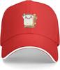 Cute Sandwich Print Baseball Cap Polyester Adjustable Casual Sun Protection Dad Hat for Unisex