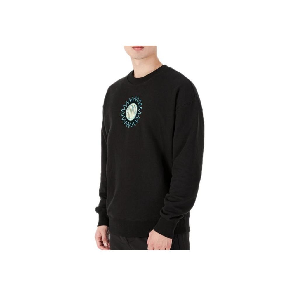 Puma Downtown Graphic Crew Sweatshirt Men Tops Black 533677-01