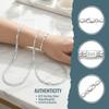 925 Silver 2 Piece Full Side Chain Necklace Bracelet Women Men Fashion Jewelry Set Wedding Gift