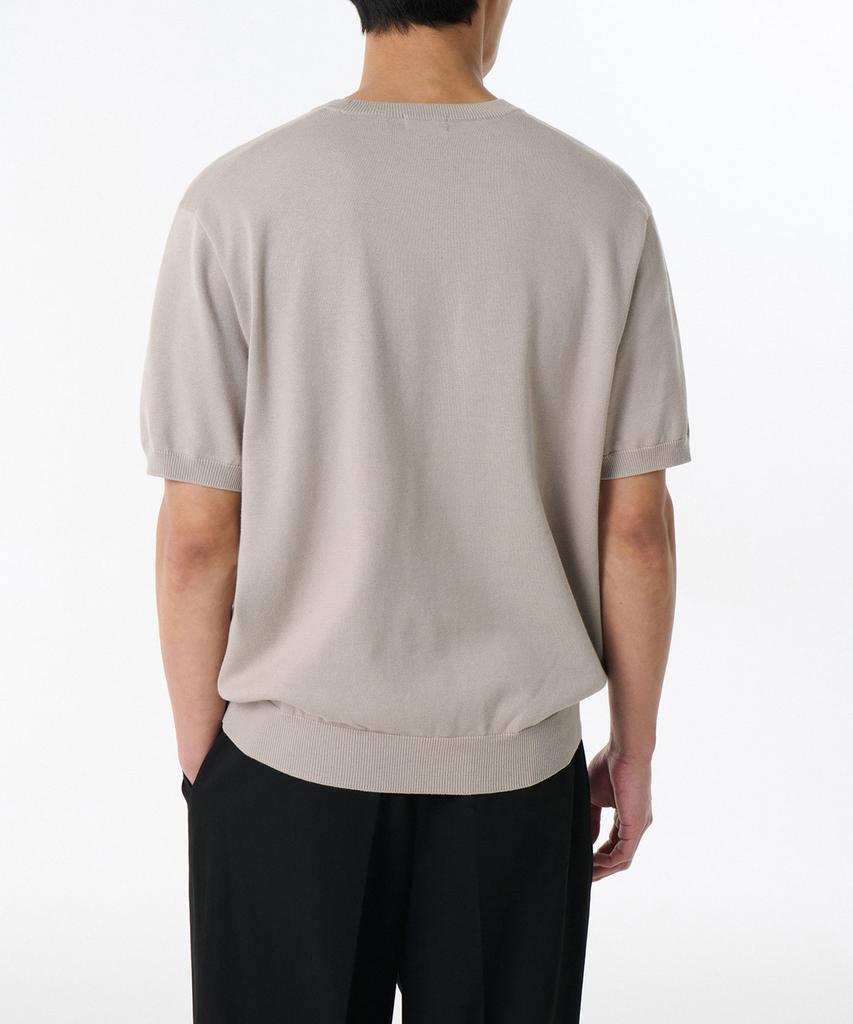Musinsa Standard Washable Supima Cotton Crew Neck Short Sleeve Knit [Mushroom]