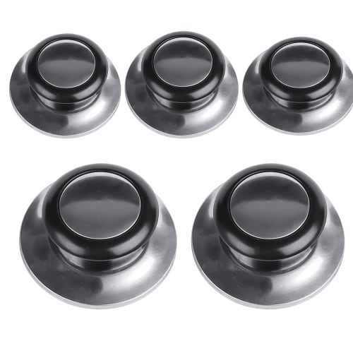 

TOPYUEYILIYI 5pcs Pot Top Bead Cover Handles, Universal Pot Knobs, Pan Lids, Plastic Cookware, Stainless Steel Pot Cover Handles