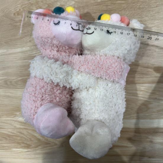 Pet Toy Hug Alpaca Shape Bite-Resistant Plush Dog Chew Toy with Built-in Sound Device Soft Interactive Stress Relief Toy