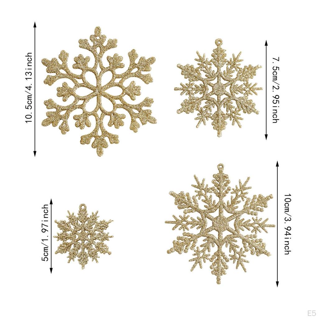36 Pcs Christmas Snowflake Ornaments, Tree Decorations, Hanging Ornaments for Birthday,