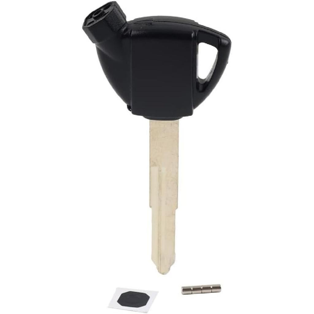 GZYF Magnetic Black Motorcycle Blank Key Uncut Blade Motorcycle Blank Key Replacement for Suzuki AN250 AN400 AN650