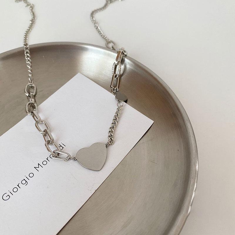 Female Coldness Style Splicing Love Necklace