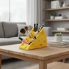 Cute Desktop Storage Rack 3 Grids Makeup Brush Bucket Stationery Organizer  Household