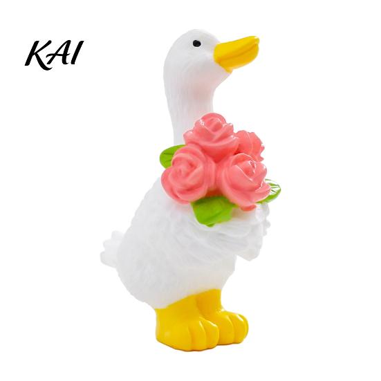 Pastoral Micro Landscape Decor Mini Garden Duck Figurine, Cute Farm Dolls, Small Desktop Resin Figures Car Dashboard Figurines, Ornaments for