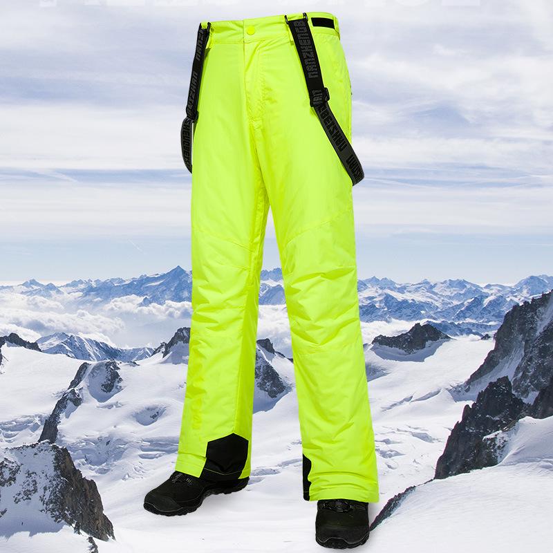 Unisex Waterproof Windproof Breathable Ski Pants - Heat-Sealed, Warm, Double Board