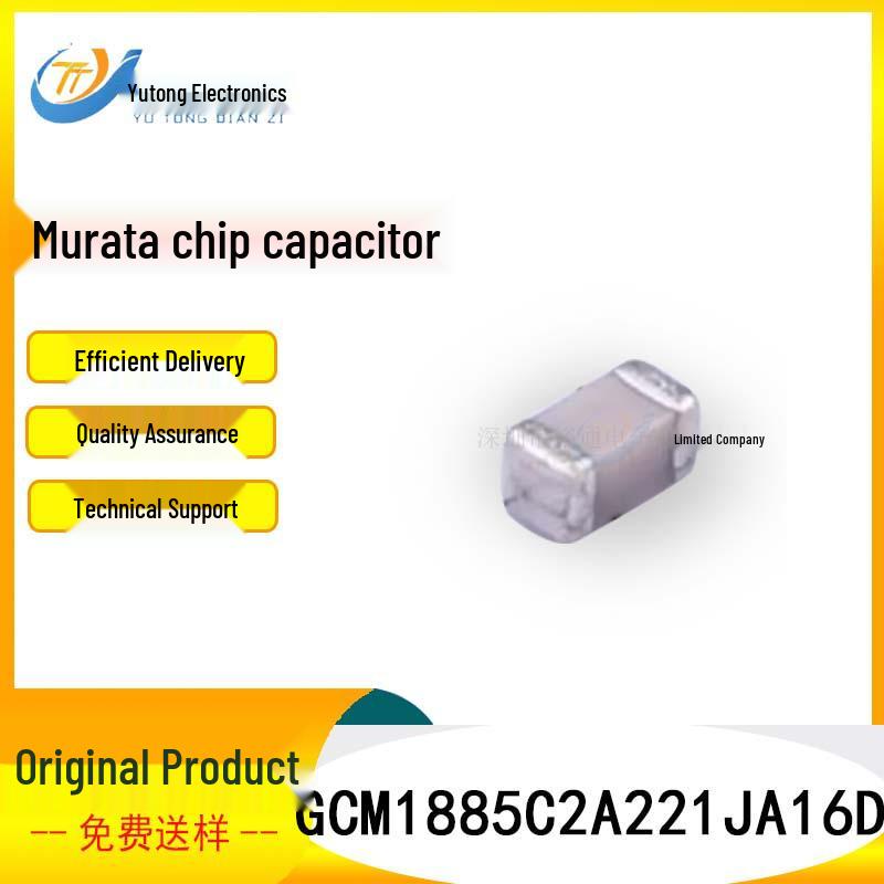 

Murata 0603 Ceramic Chip Capacitor 220pF C0G 100V 5% GCM1885C2A221JA16D