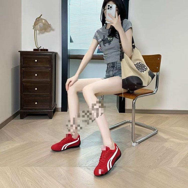 Spring flat-bottomed German training shoes, new retro shallow single shoes, casual shoes, mesh breathable ballet shoes