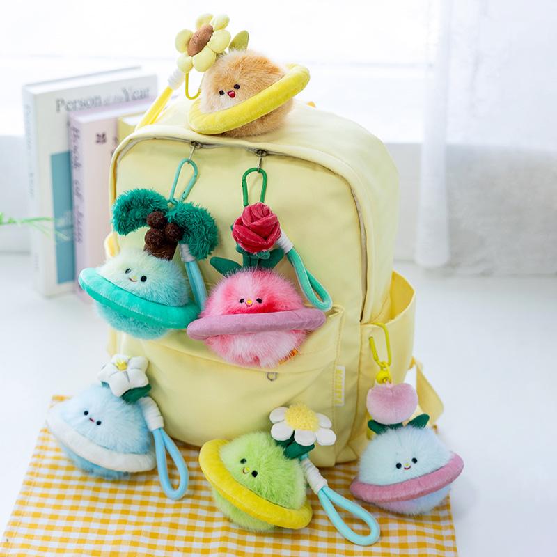Saturn Earth Moon Jupiter Mercury Mars Plush Toy Keychains Stuffd Doll Bag Pendant