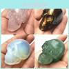 Quartz Natural 5cm Crystal Skull Carved Skull Reiki Healing Decor Sculpture