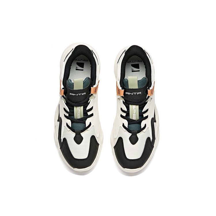 Anta Lifestyle Series Low-Top Sports Shoes Men Sneakers White Black Green 112048860-4