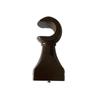 Vintage Solid Wood Curtain Rod with Single/Double Bracket and Decorative Finial