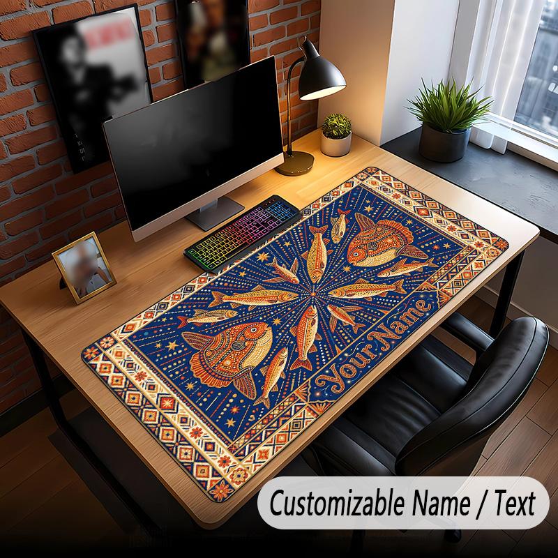 Celebration Theme Custom Mouse Pad Personalized With Name Text Customized Desk Mat For Office Home Decor
