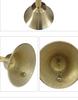 Cloche portative en cuivre de 14 cm avec manche en bois - Grand instrument de percussion pour Noël ou pour les animaux de compagnie