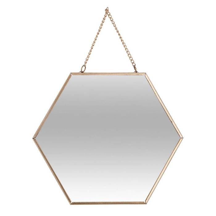 Set de 3 miroirs doré L20 25 30cm - Atmosphera createur d'interieur