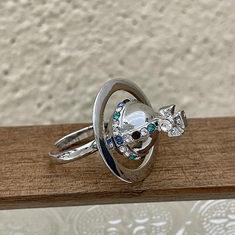 Planet Weit Gesicht Gürtelschnalle Premium Gefühl Brieföffner Ring Persönlichkeit Dunkler Wind Kombination Zeigefinger Saturn Ring Weiblich