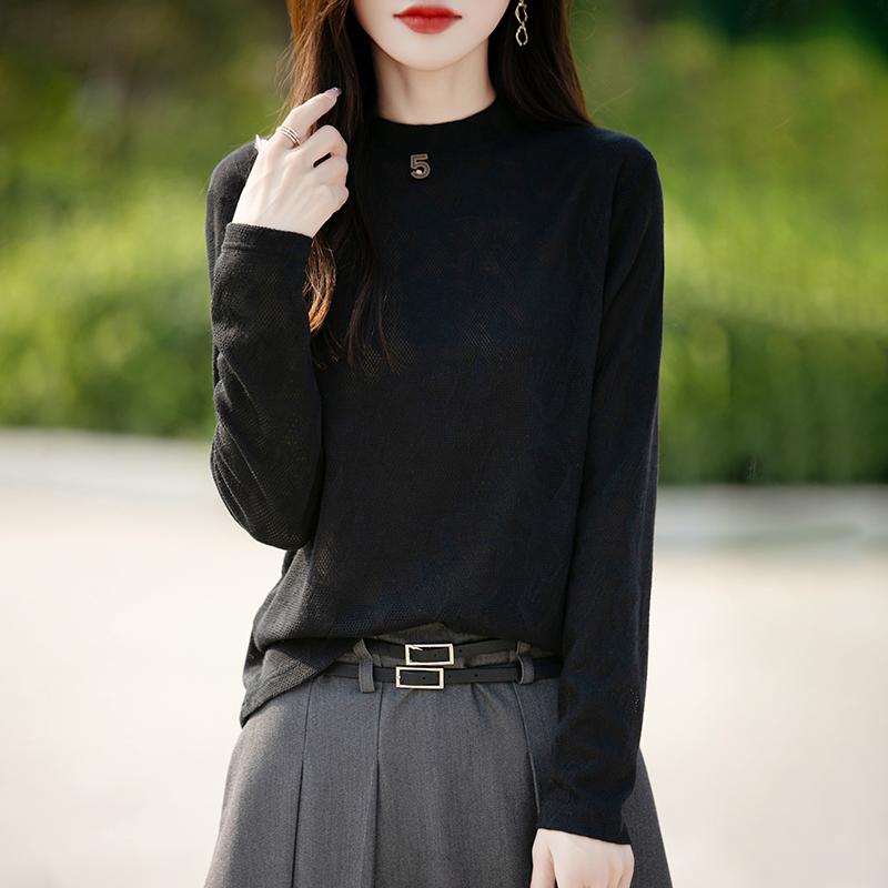 Lettvektsgenser for kvinner - 50 % Mulberry Silke & Polyester-blanding, pustende fritidsgenser