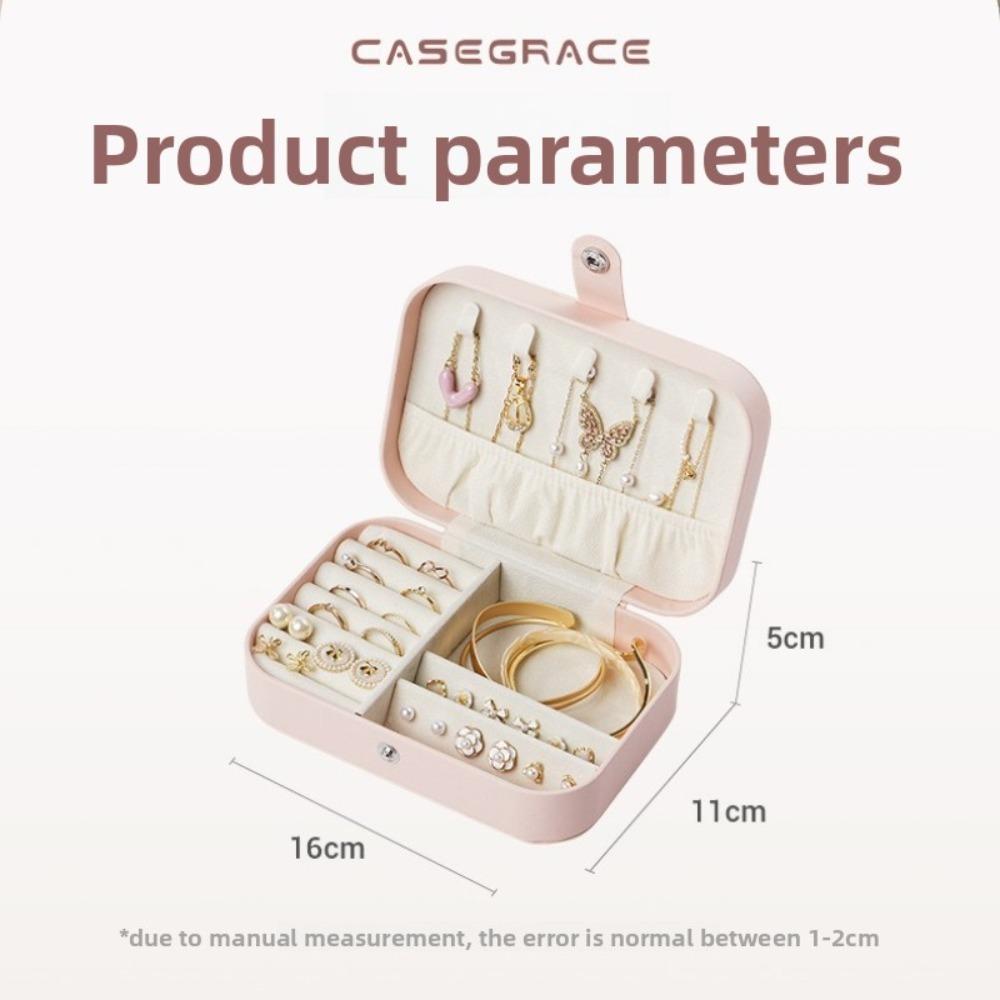 Jewelry Box, Leather Stud Earrings, Rings, Necklaces, Large-capacity Storage Box, Exquisite and High-end Jewelry Storage.