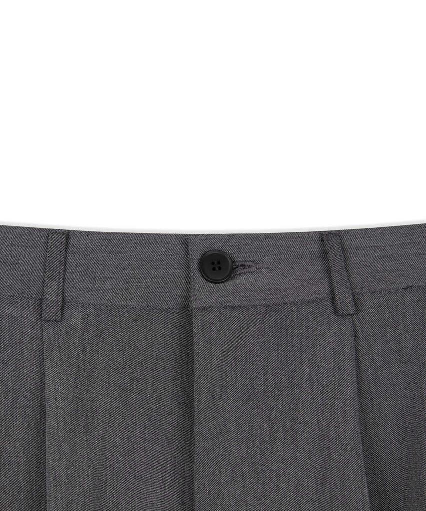 Descheuis Double-Pleat Wide Slacks [Charcoal]