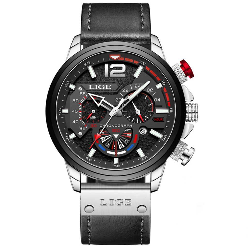 Men's Waterproof Luminous Running Alarm Clock Watch