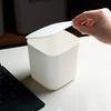 Desktop Trash Can with Flip Cover Mini Trash Bin Home Office Desk Bedside Table Plastic Waste Container