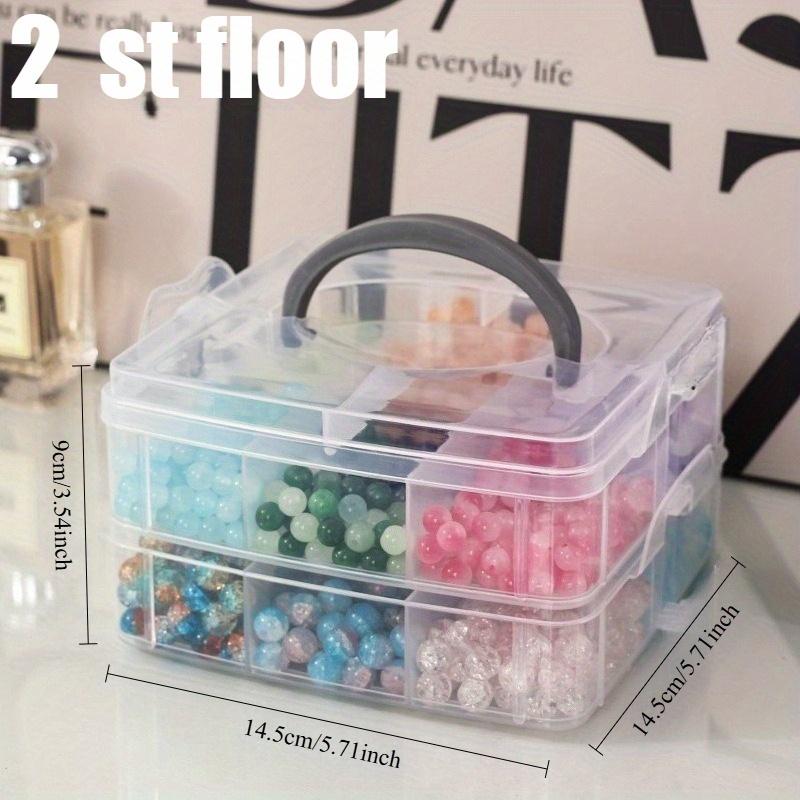1PC Jewelry Storage Box, Earrings, Earrings, Storage Box, Multi-layer Transparent Grid, Portable Multi-functional Jewelry Storage Box.