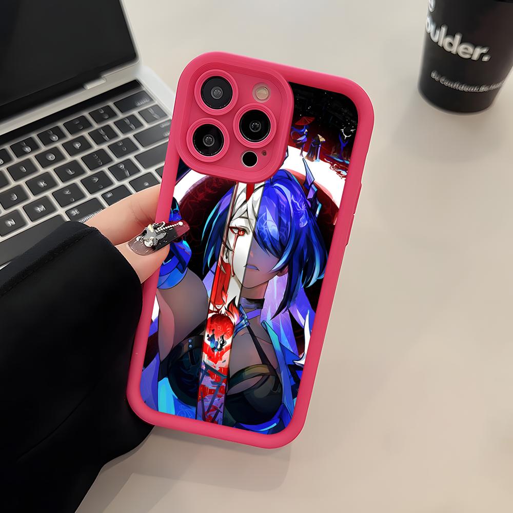 HSR Acheron Thicken TPU Mobile Phone Case for iPhone 17 16 15 14 13 12 11 Air Pro Max Plus Colorful Cover