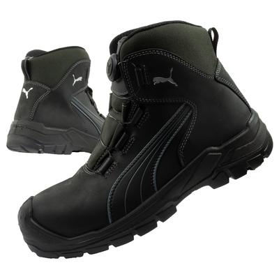 Puma Safety Cascades Disc Mid Negro-Gris [630211] talla 40