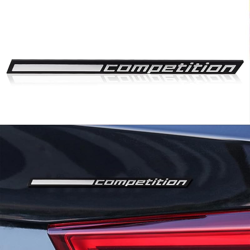 2pcs Glossy Black Competition Bar Underlined Emblem for BMW Thunder Edition M1 M2 M3 M4 M5 M6 M7 M8 X3M X4M X5M X6M Car Trunk Sticker Rear чёрный
