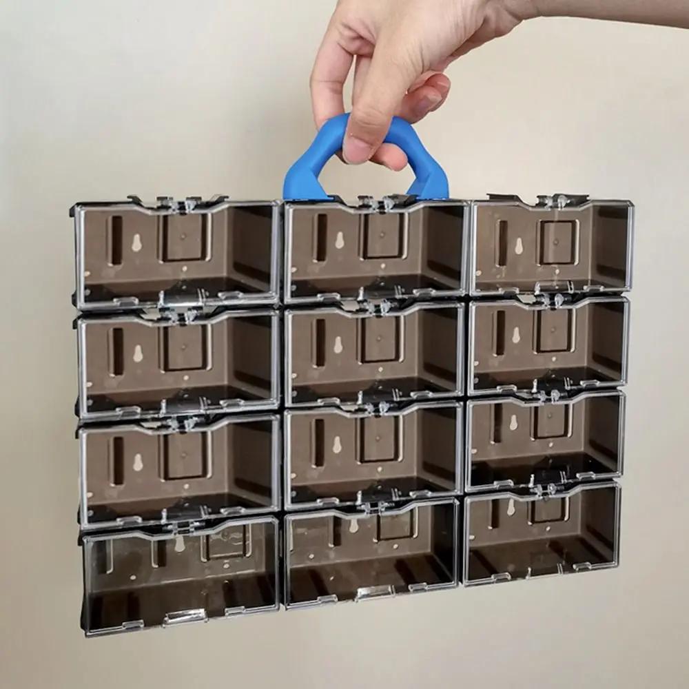 Durable ABS Display Box 1/64 Diecast Model Car Without Car Storage Box With Handle Toy Display Model