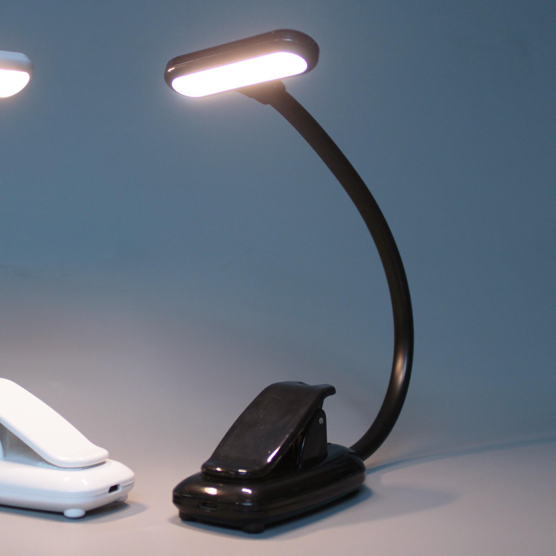 

Светодиодная лампа для чтения с клипсой, защита для глаз, аккумуляторная, для общежитий 600mAh Battery чёрный