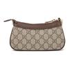 GUCCI Ophidia Double G Logo Zip Closure Canvas and Leather Mahjong Bag Underarm Bbag Shoulder Bag Handbag Mini Women's Beige with Ebony Color