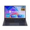 Intel Core N95 Slim Windows 11 Pro 4C4T DDR5 12GB RAM 1TB NVMe 2280 Fingerprint Full USB Lightweight and Slim Laptop, 15.6-inch, Compatible, + ROM,