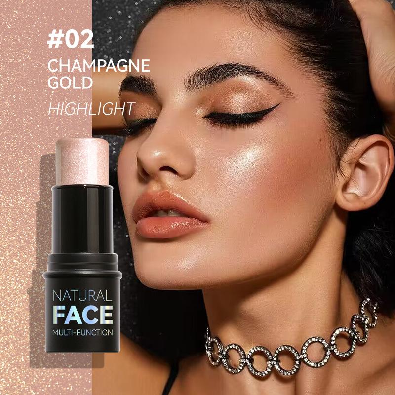 Barra Iluminadora Contorno Sombreado Rostro Piedra Perla Larga Duración Mejilla Estereoscópica Iluminadora Piel Maquillaje Cosmético