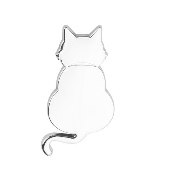 Car Decal Metal Cat 3D Animal Emblem for Scratch Hiding Chrome Finish Zinc Alloy Sticker for Body And Trunk Weatherproof Outdoor Use