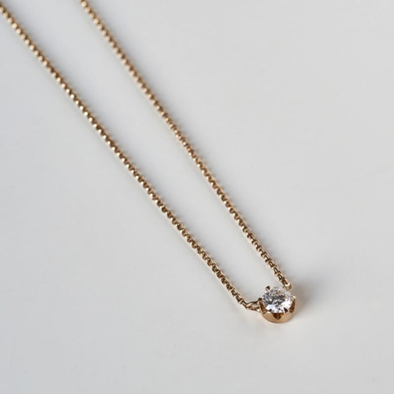 LECLAT 6P MOISSANITE NECKLACE WHITE/VERMEIL
