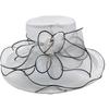 Damen Europäischer & Amerikanischer Sommer Hut mit breiter Krempe Organza Netz Sonnenhut