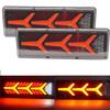 2pcs 12V/24V LED Car Truck Tail Light Brake Light Turn Signal Lamp Rear Lamp For Trailer Van Boat RV Caravan Bus Lorry UTV