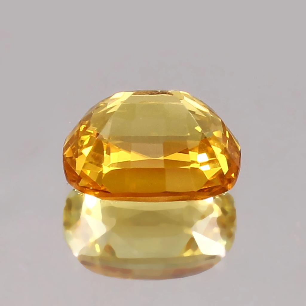12 Ct Natural Flawless Ceylon Yellow Sapphire Cushion Shape Loose Gemstone