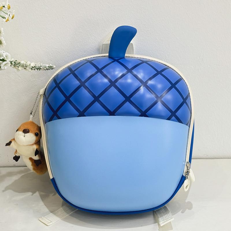 Acorn Cute Cartoon Shaped Children Backpack For Education Use With Doll Pendant