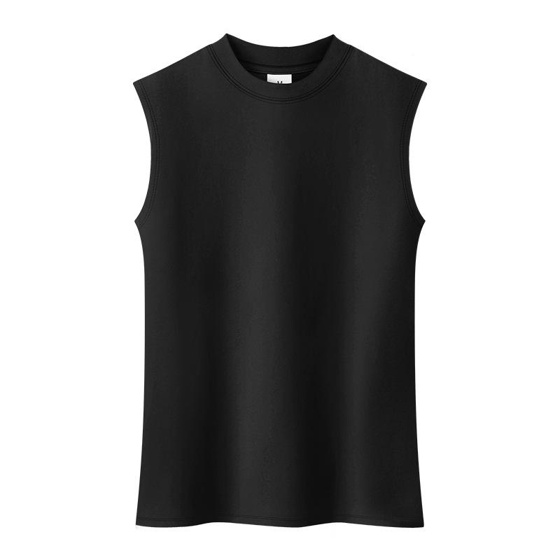 Damen Ärmelloses Baumwoll-Camisole mit hohem Kragen - Slim Fit Sommer 2022 Trend