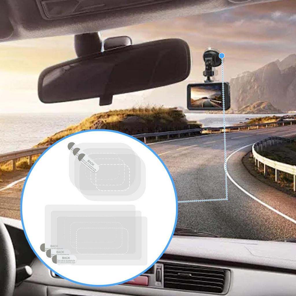 6pcs Dashcams Windshield Sticker Electrostatic Sticker For Dash Cam Electrostatic Stickers For Dash Cam Transparent Windshield