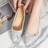 Chaussures pour femmes à talons moyens et épais, robe de soirée printemps et automne, bouche peu profonde, décontractées, à bout pointu, mode strass, chaussures pour femmes